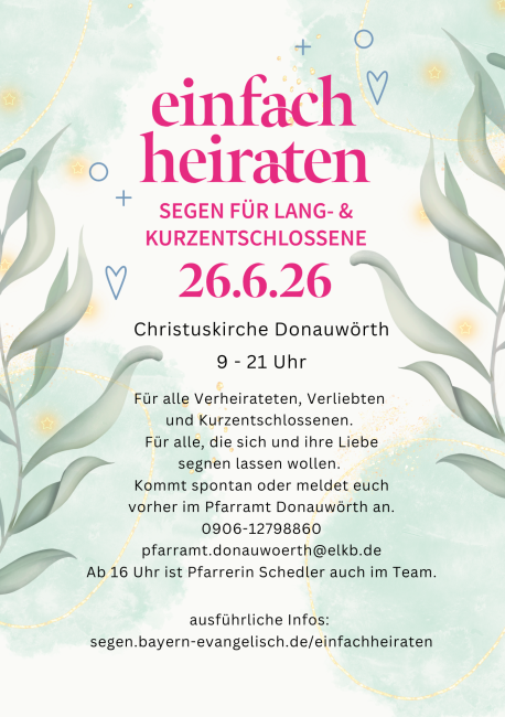 Plakat Einfach Heiraten
